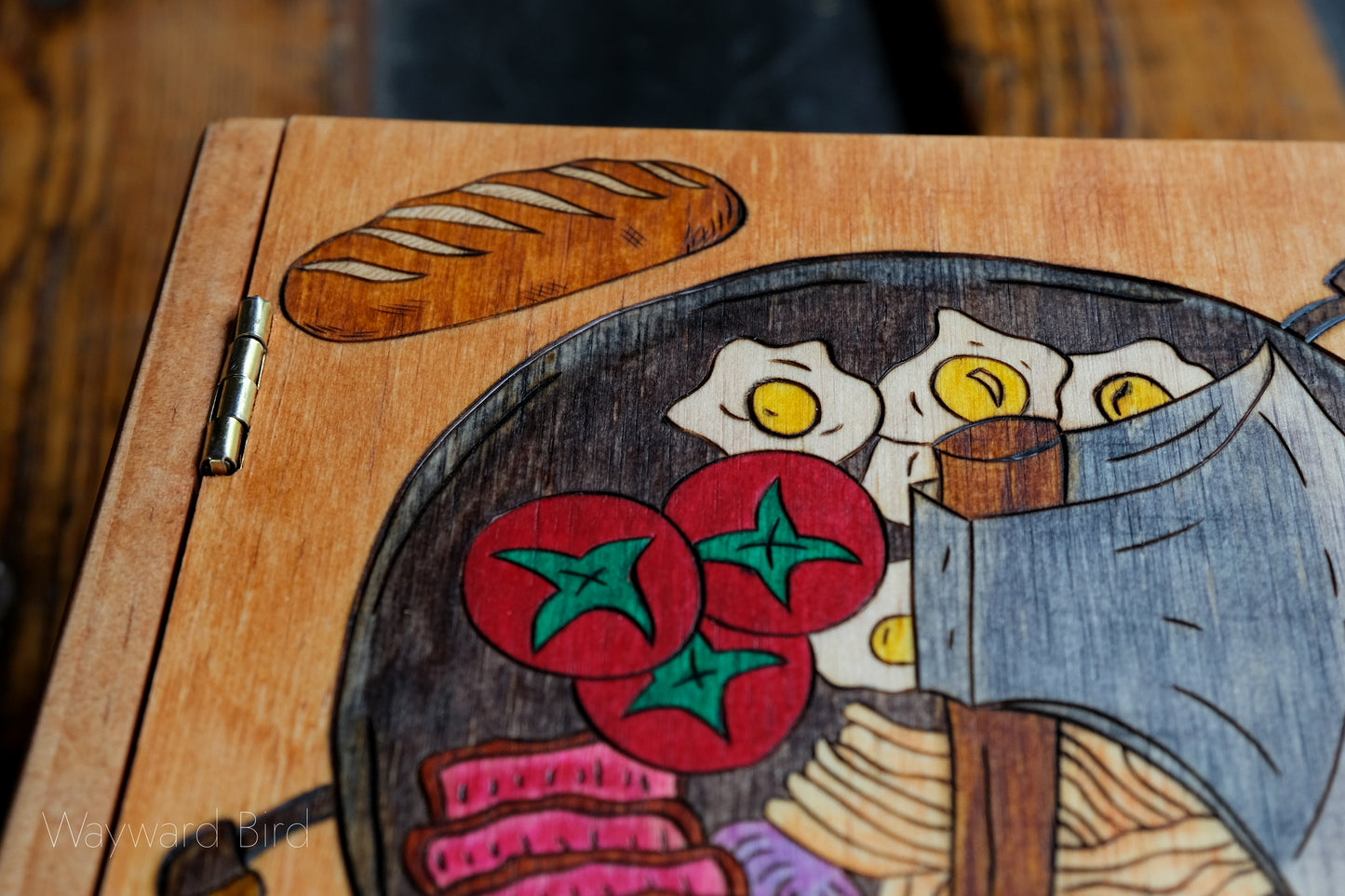 The Adventurer's Guide to Cooking Dungeon Monsters - Wooden Book Dice Box