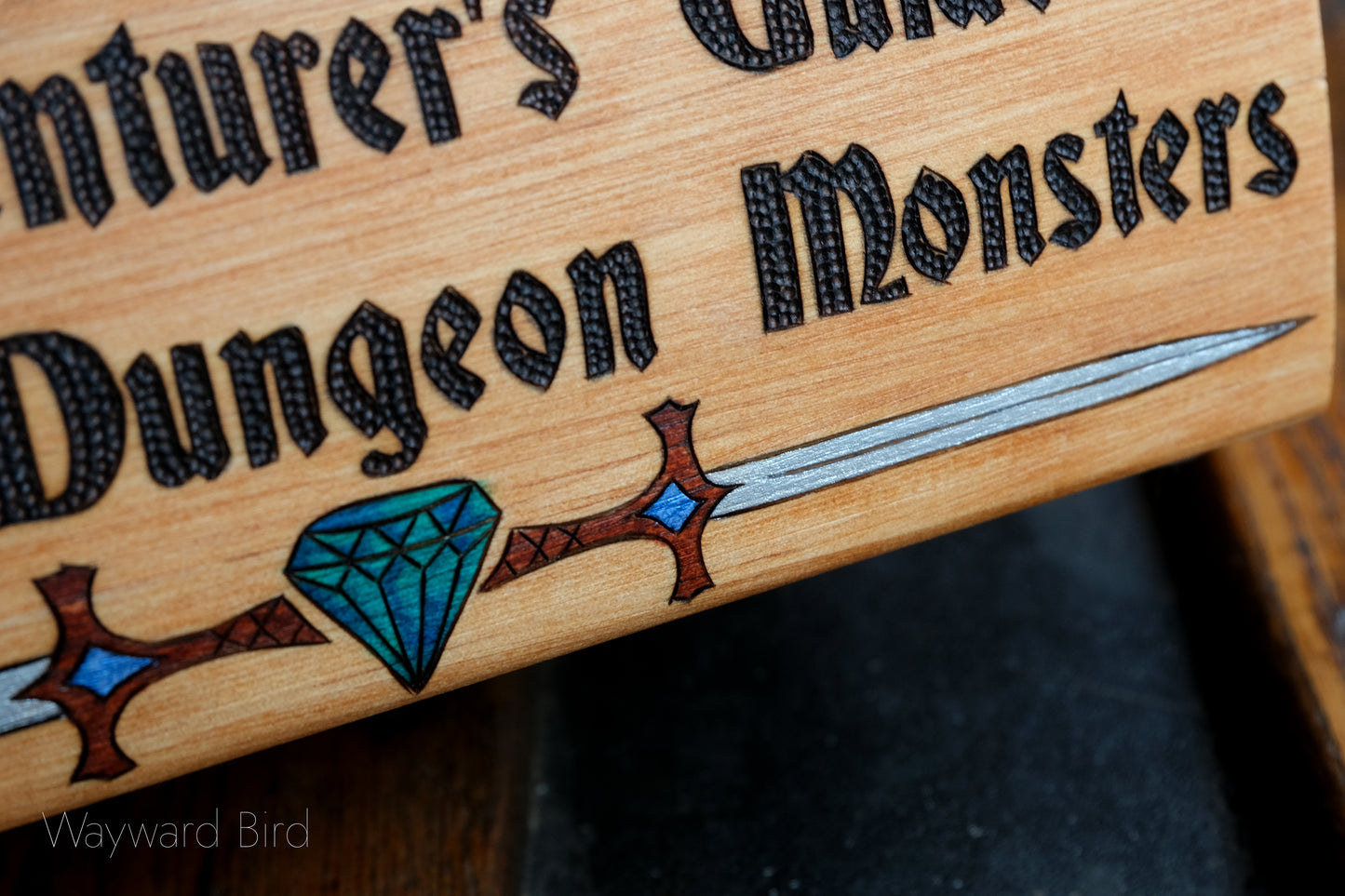 The Adventurer's Guide to Cooking Dungeon Monsters - Wooden Book Dice Box