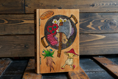 The Adventurer's Guide to Cooking Dungeon Monsters - Wooden Book Dice Box