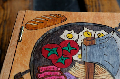 The Adventurer's Guide to Cooking Dungeon Monsters - Wooden Book Dice Box