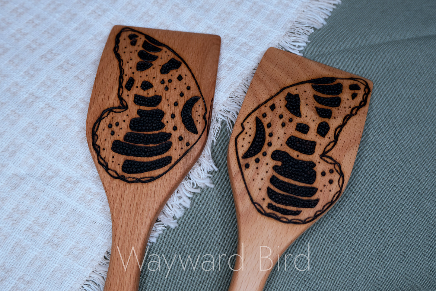 Hand-burned Wooden Kitchen Utensils