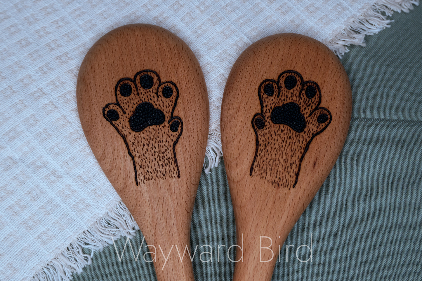 Hand-burned Wooden Kitchen Utensils