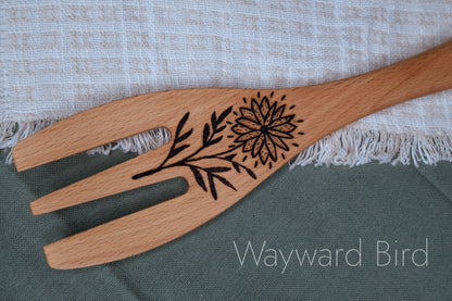 Hand-burned Wooden Kitchen Utensils