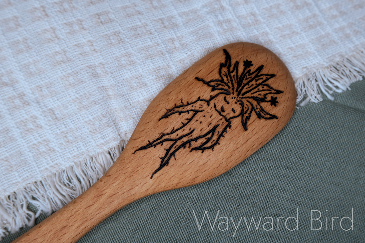 Hand-burned Wooden Kitchen Utensils